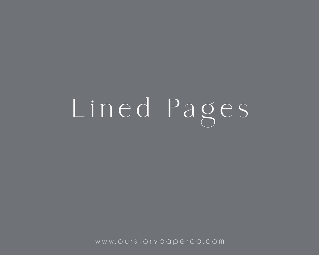 Lined Sheets - Our Story Paper Co.