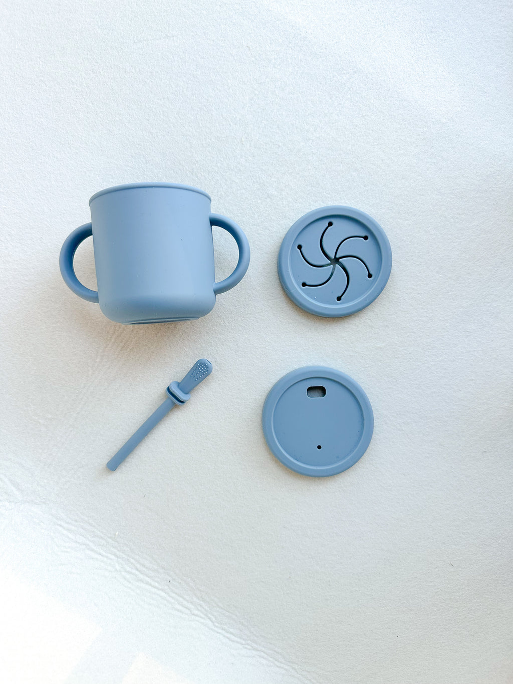 2 in 1 Convertible Snack Cup in Jean Blue