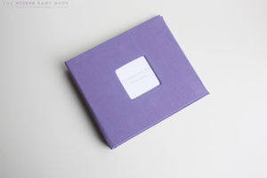 Purple Modern Baby Book - Our Story Paper Co.