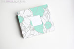 Teal Cottage Flowers Modern Baby Book - Our Story Paper Co.