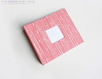 Coral Lines Modern Baby Book - Our Story Paper Co.