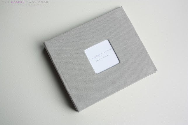 Solid Gray Modern Baby Book - Our Story Paper Co.