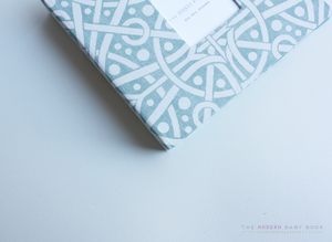 Teal Galaxy Modern Baby Book - Our Story Paper Co.