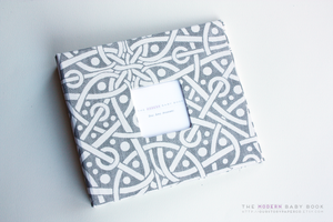 Gray Galaxy Modern Baby Book - Our Story Paper Co.