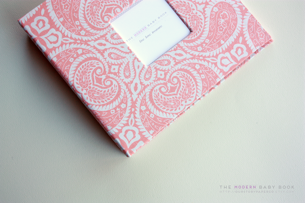Baby Pink Tibi Modern Baby Book - Our Story Paper Co.