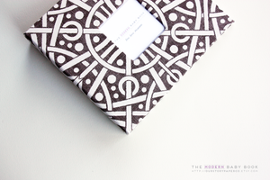 Brown Galaxy Modern Baby Book - Our Story Paper Co.