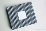 Navy Houndstooth Modern Baby Book - Our Story Paper Co.