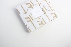 Gold Arrow  Modern Baby Book - Our Story Paper Co.