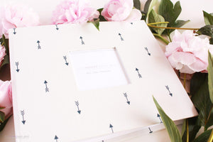 Mini Navy Anchors Modern Baby Book - Our Story Paper Co.