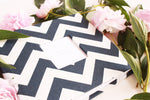 Navy Chevron Modern Baby Book - Our Story Paper Co.