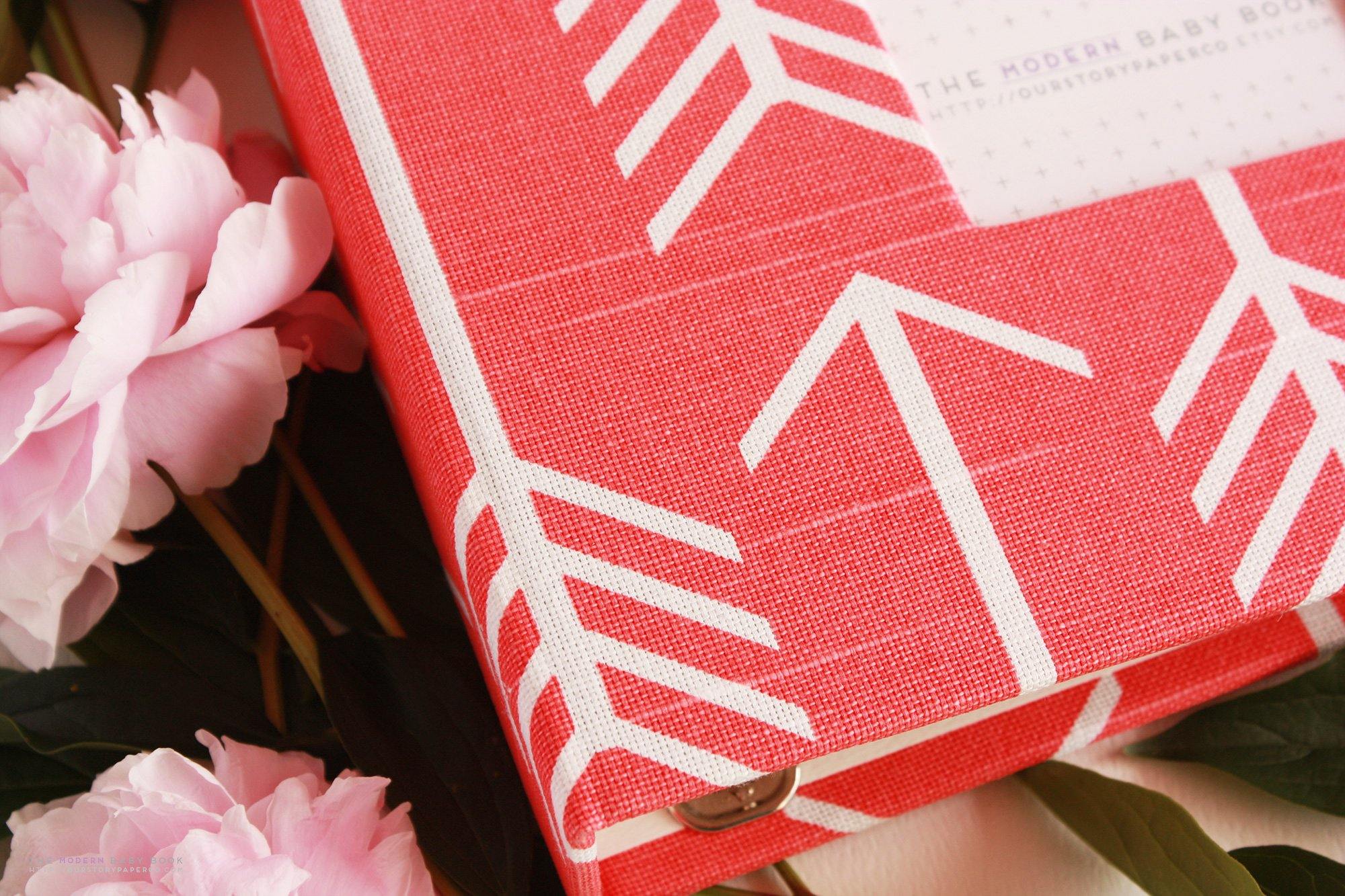 Coral Red Arrow Keepsake Album - Our Story Paper Co.