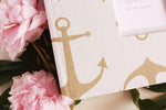 Gold Anchors Modern Baby Book - Our Story Paper Co.
