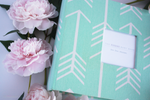 Mint Arrow Modern Baby Book - Our Story Paper Co.