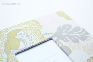 Peony Swirls Floral Modern Baby Book - Our Story Paper Co.