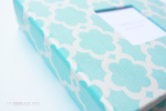 Blue Lattice Modern Baby Book - Our Story Paper Co.