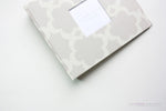 Natural Beige Lattice Modern Baby Book - Our Story Paper Co.
