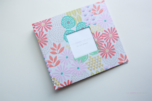 Glitz Garden Pink Modern Baby Book - Our Story Paper Co.