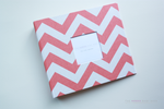 Coral Chevron Modern Baby Book - Our Story Paper Co.