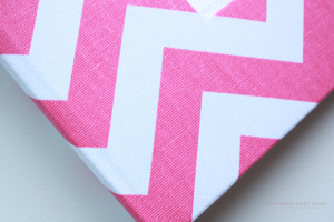 Hot Pink Chevron Modern Baby Book - Our Story Paper Co.