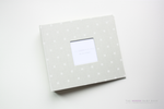 Natural Beige Criss Cross  Modern Baby Book - Our Story Paper Co.