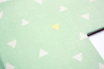 Mint Green Gold Triangle Modern Baby Book - Our Story Paper Co.
