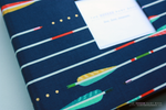 Navy Western Arrow  Modern Baby Book - Our Story Paper Co.