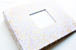 Purple & Lavender Shimmery Ridge Modern Baby Book - Our Story Paper Co.