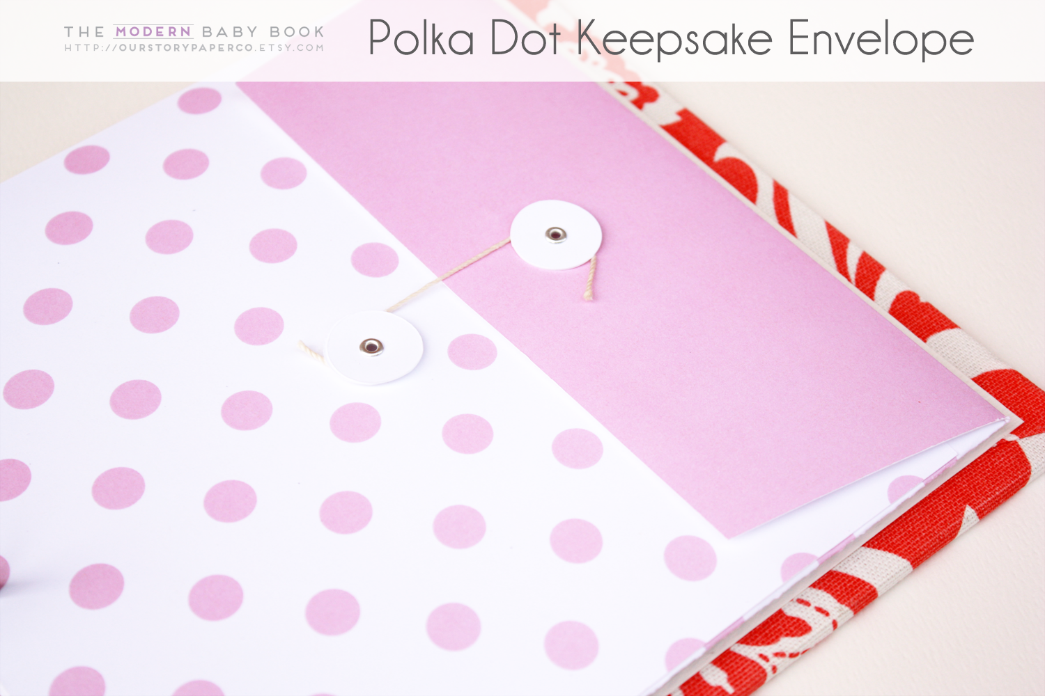 Polka Dot Keepsake Envelopes // Modern Baby Book - Our Story Paper Co.