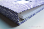 Purple Zebra Lines Modern Baby Book - Our Story Paper Co.