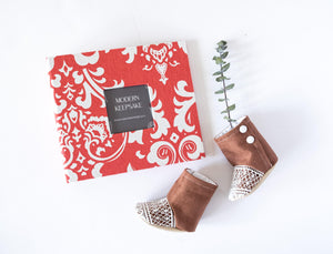 Coral Damask Keepsake Album - Our Story Paper Co.