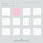 Fuscia Pink Herringbone Modern Baby Book - Our Story Paper Co.