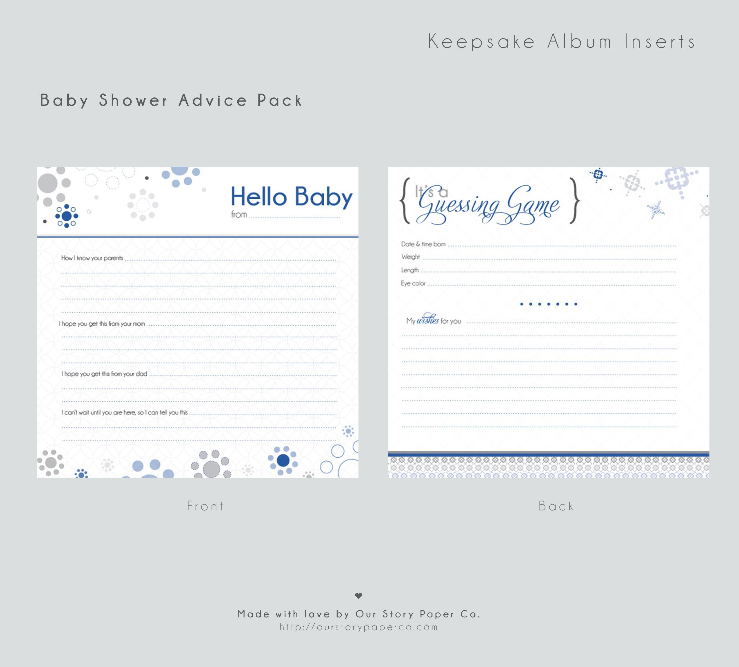 Baby Shower Games | "Hello Baby" Advice Pack - Our Story Paper Co.
