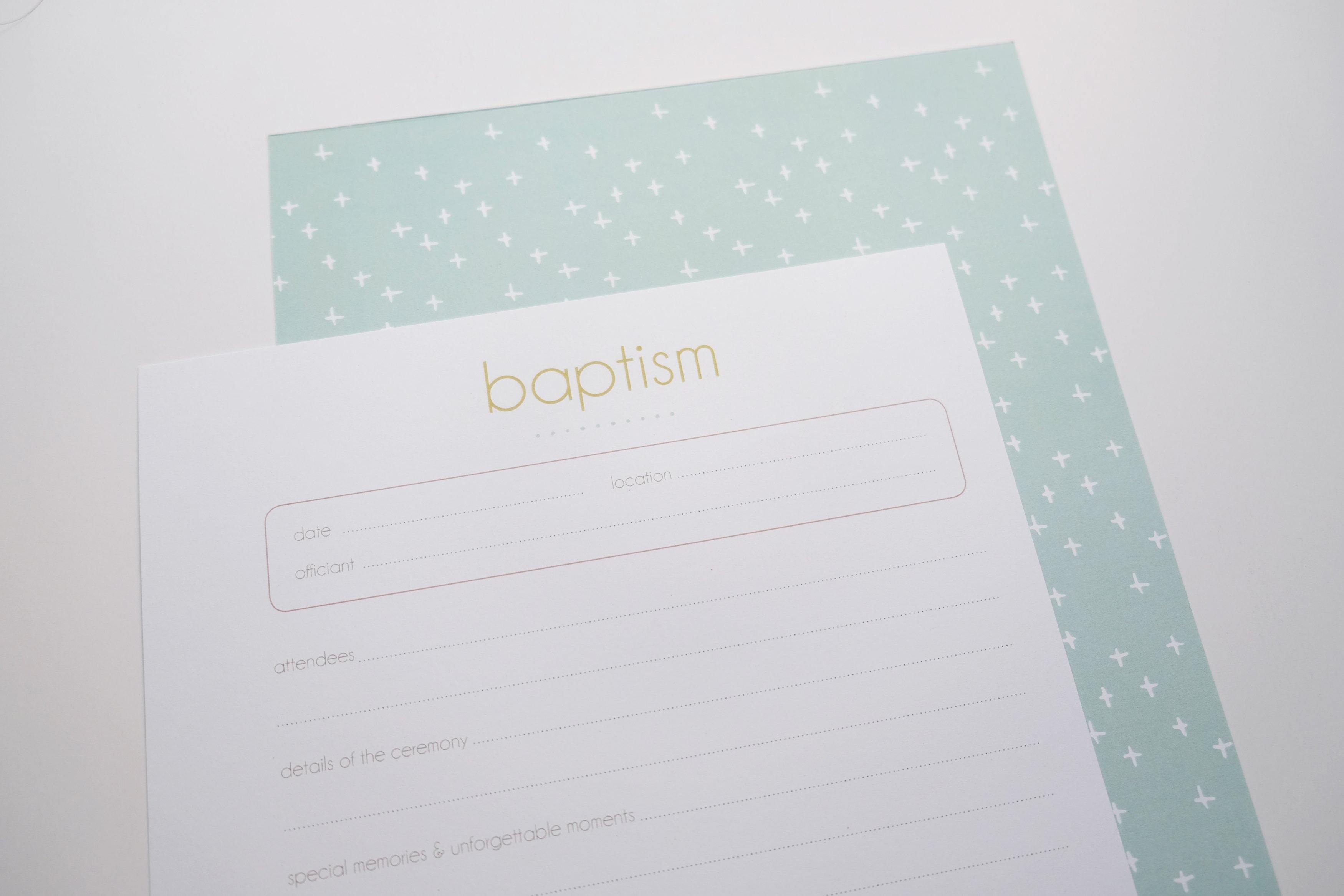 baptism page - Our Story Paper Co.