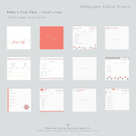 Bubblegum Pink Modern Baby Book - Our Story Paper Co.