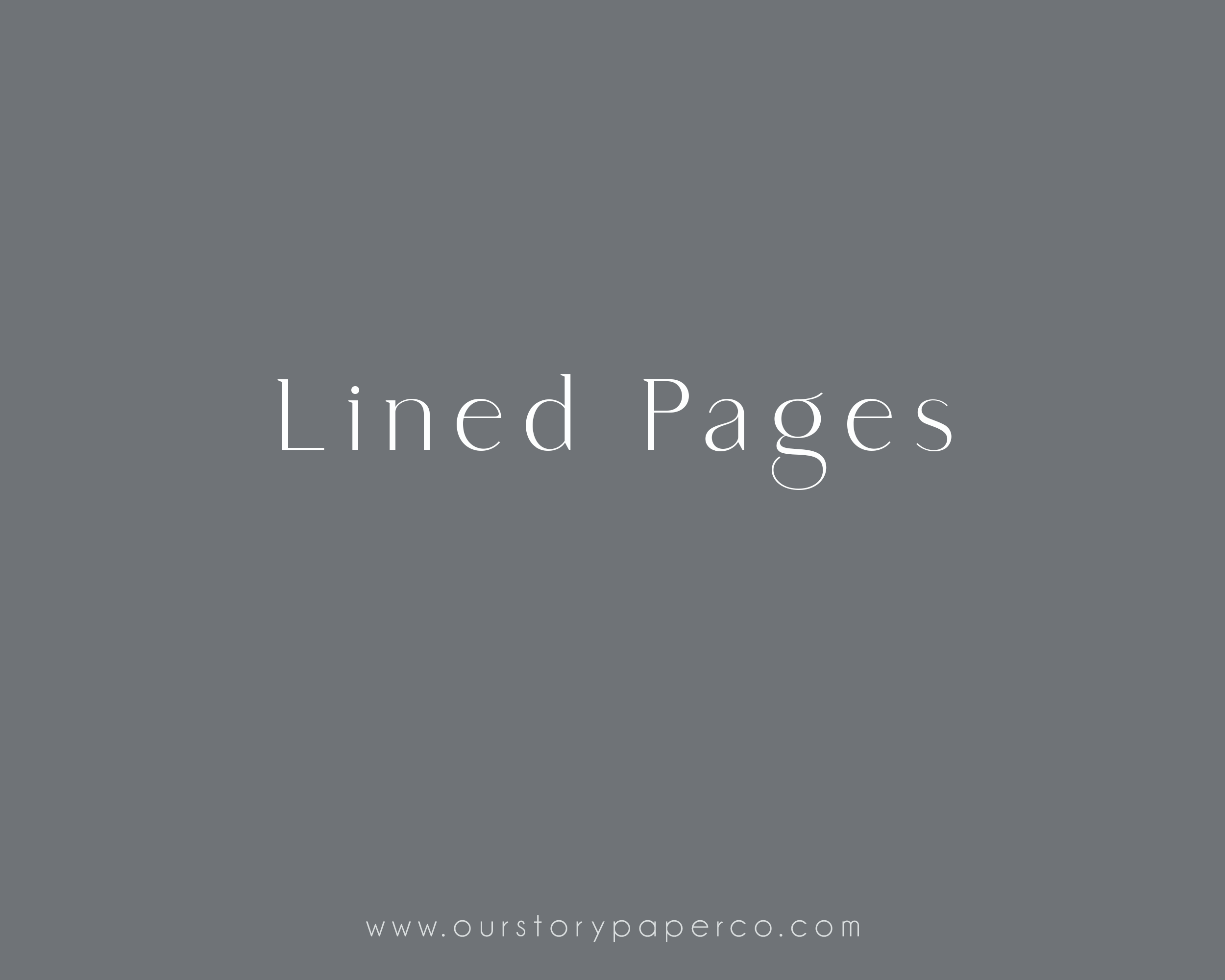 Lined Sheets - Our Story Paper Co.