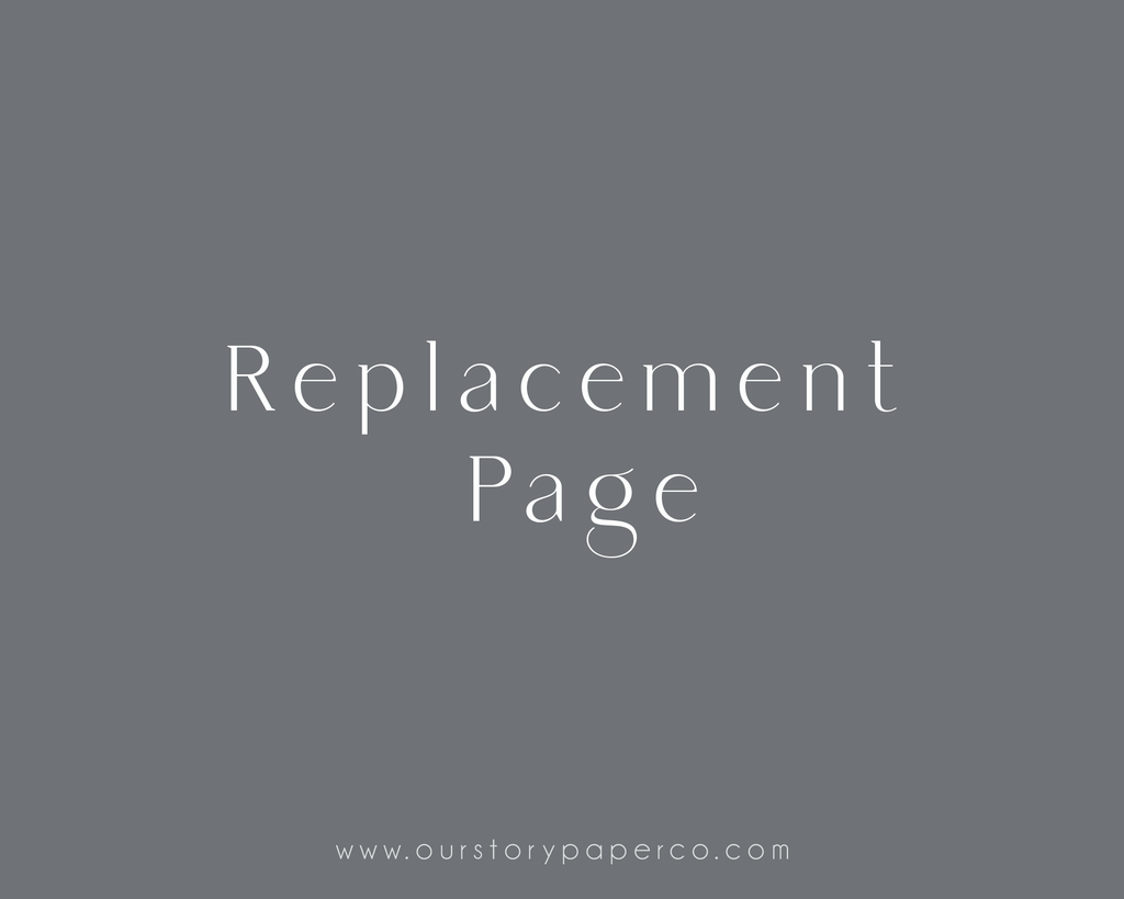 replacement page - Our Story Paper Co.