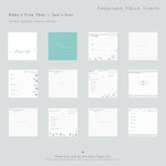 Aqua Teal Zebra Lines Modern Baby Book - Our Story Paper Co.